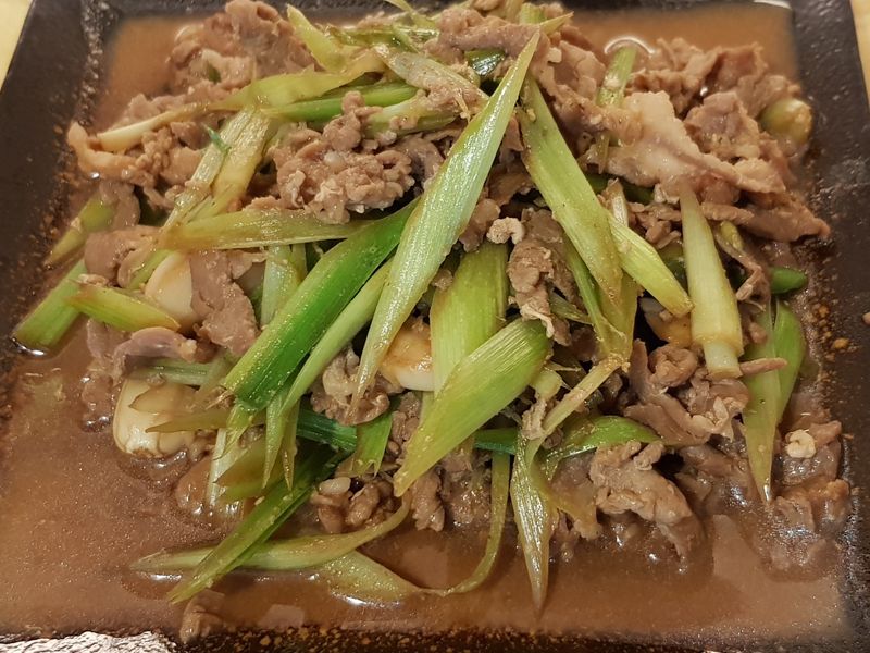 碧玉筍炒肉片
