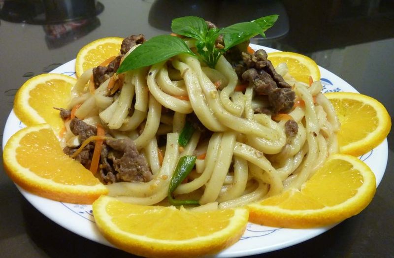 孜然牛肉炒烏龍(鮮解凍)