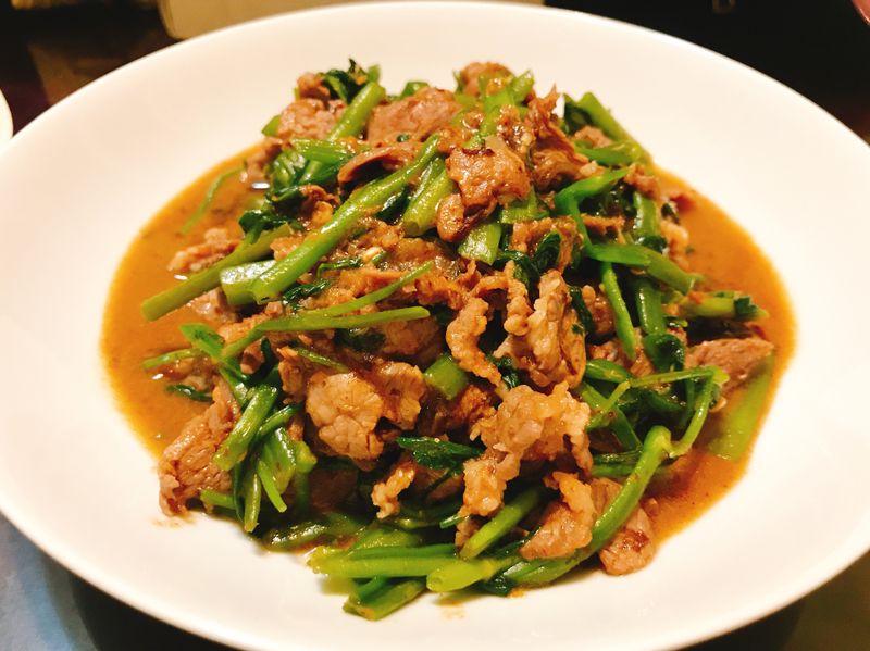 沙茶牛肉空心菜🐂