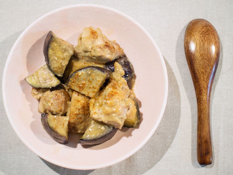 味增茄子炒雞肉