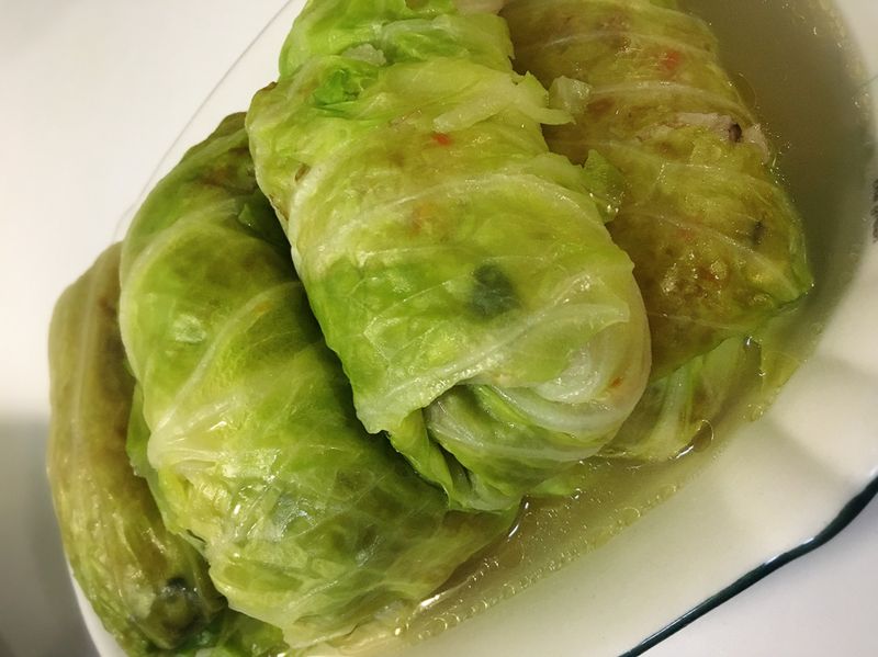 糯米干貝高麗菜捲