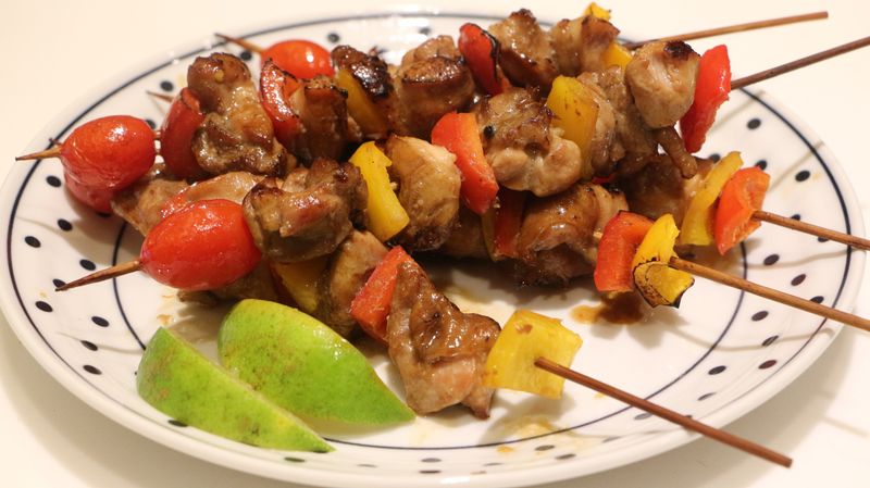 烤彩椒雞肉串