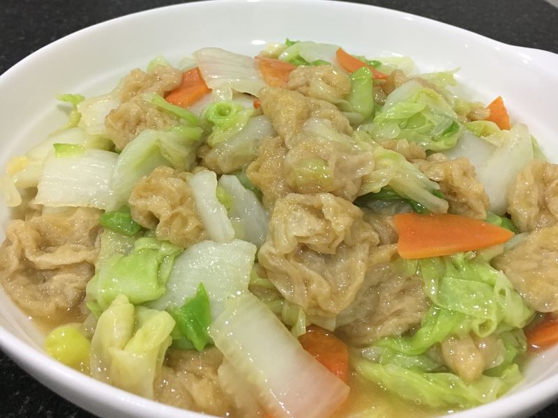 大白菜燴麵筋