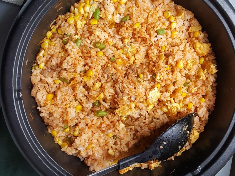 玉米肉絲紅飯