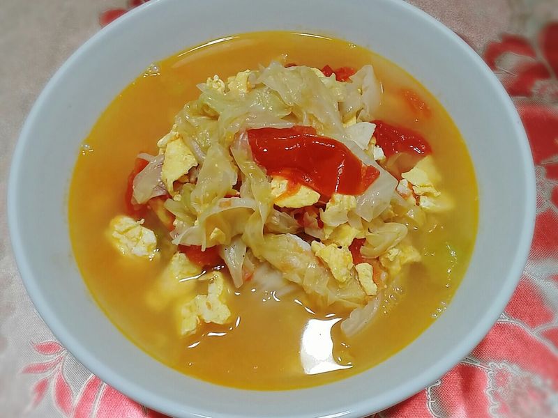 蕃茄蛋燉白菜