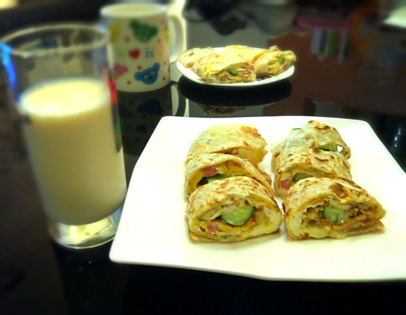 快速早餐~瓜瓜菇菇蛋餅
