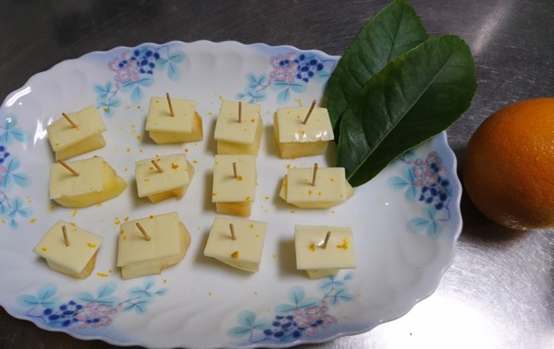 聚會輕食-橙香蘋果起司丁