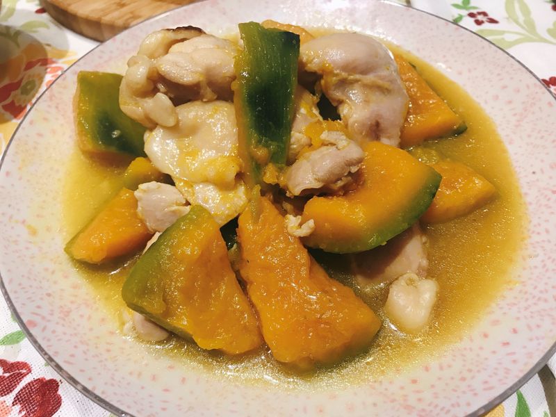 南瓜炒雞丁