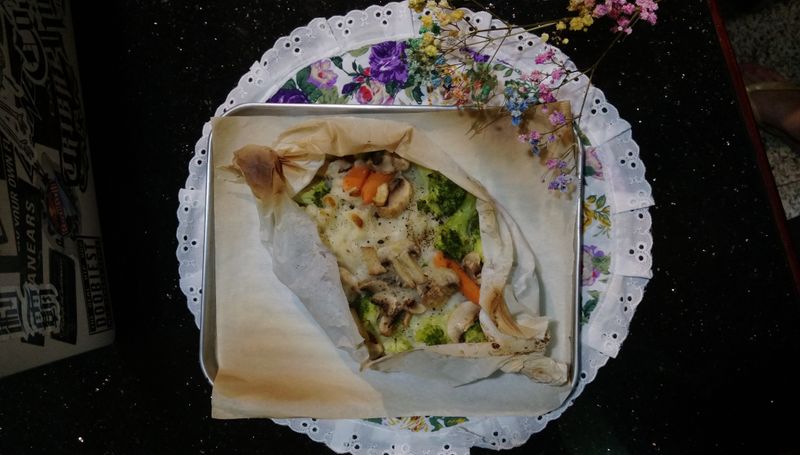 奶焗蘑菇薯泥花椰菜