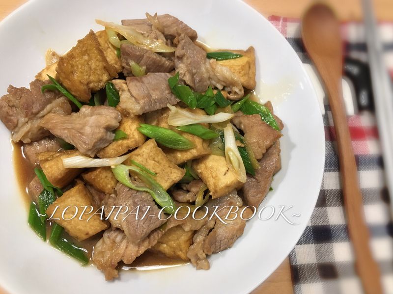 蒜苗豆腐醬燒豬~超下飯、便當菜