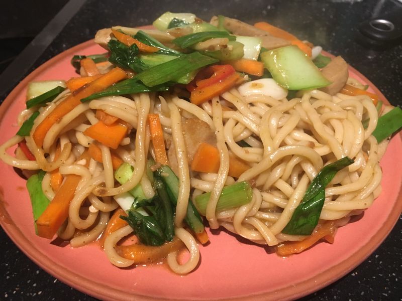 簡易沙茶炒麵