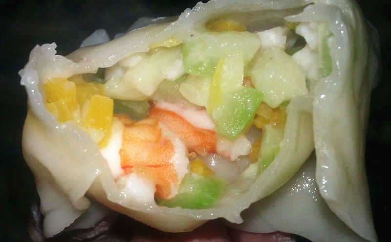 鮮蝦絲瓜水餃