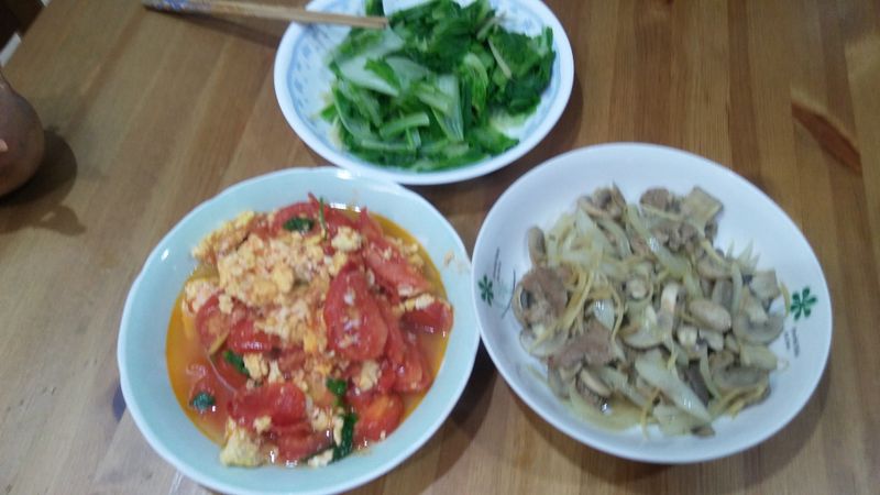 薑絲洋菇煸肉-銅板價食材