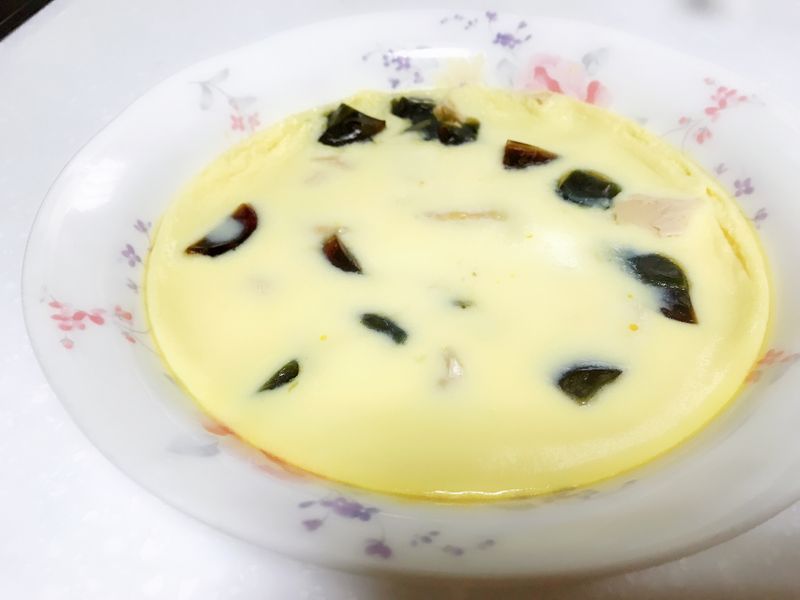 三色蒸水蛋