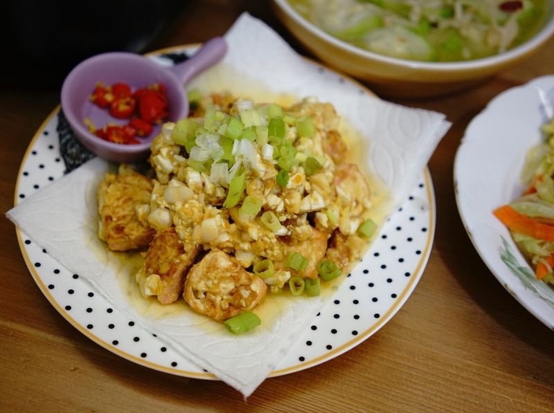 香蒜金沙豆腐
