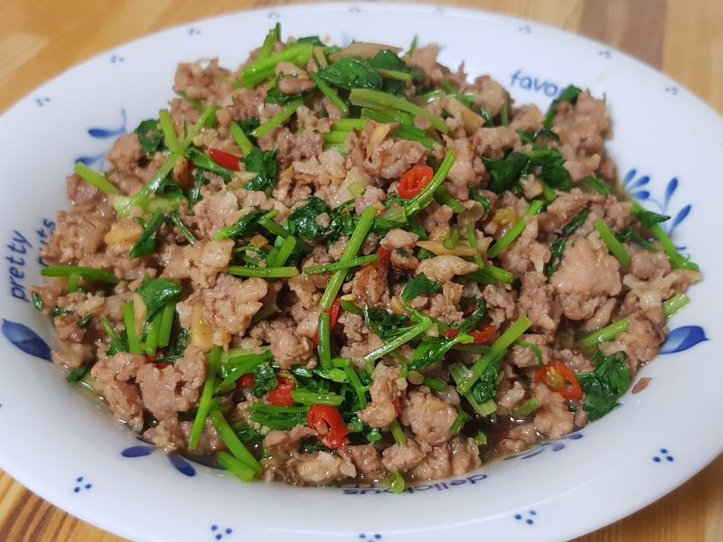 香菜肉末