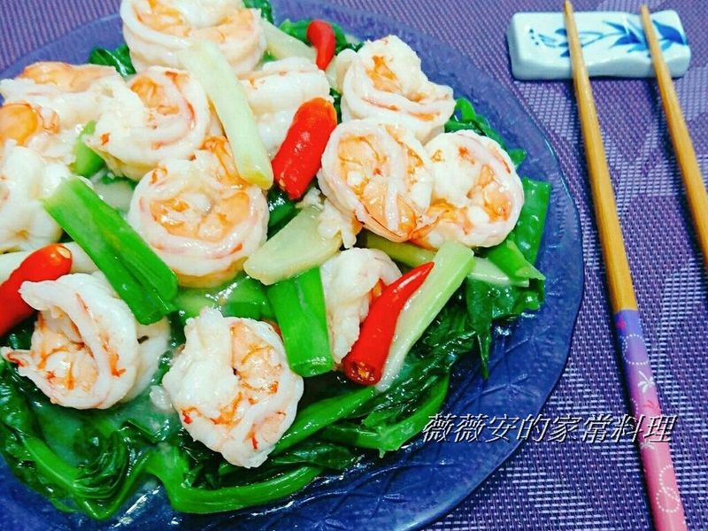家常菜~豆苗蝦仁