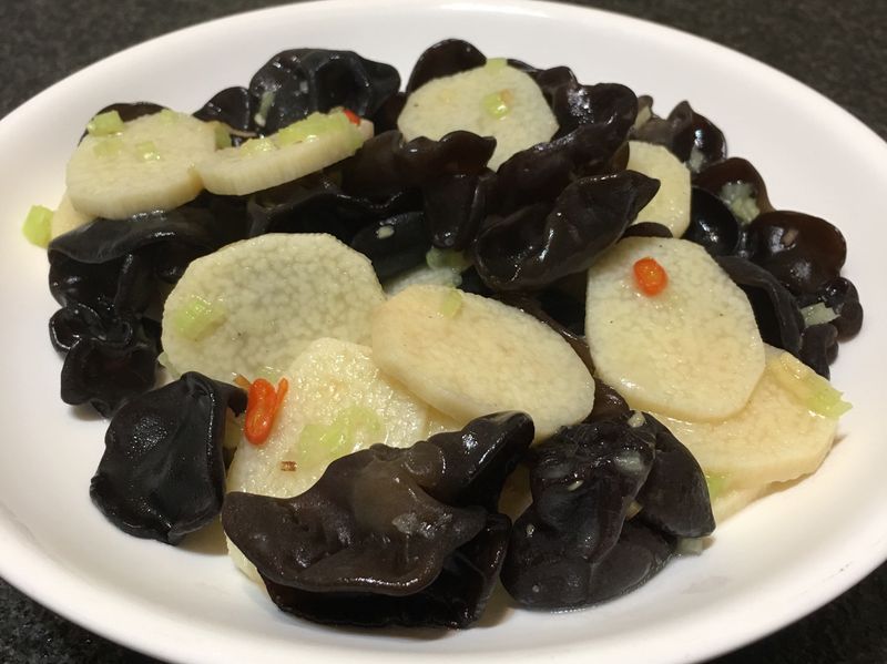 黑白炒山藥木耳～全素