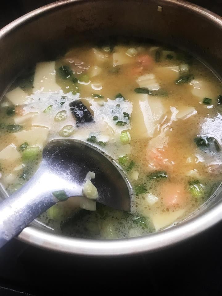 【皇兒廚藝♥】味噌鮭魚豆腐湯 ♥ 必喝！