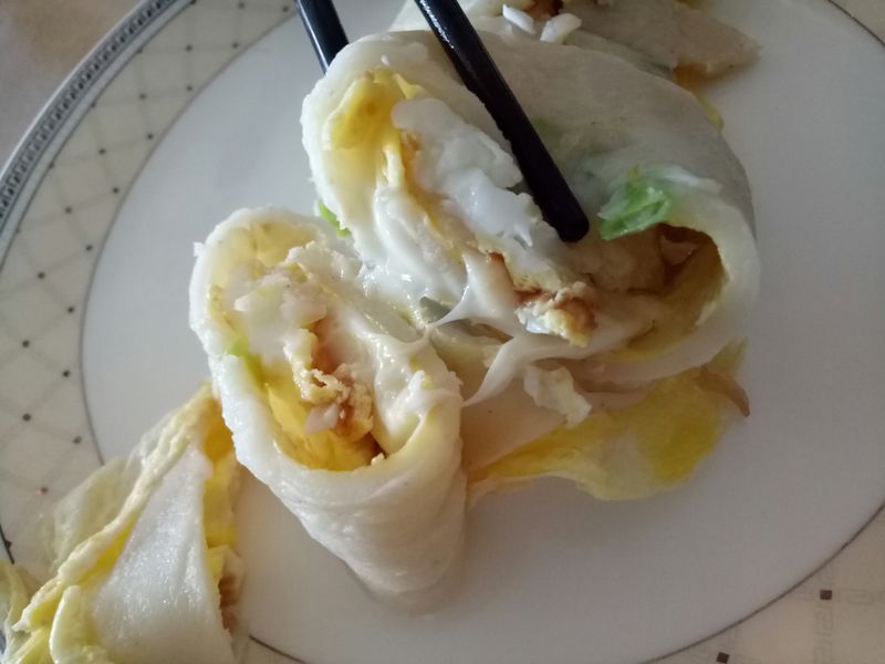 滑嫩起司佐花生醬蛋餅