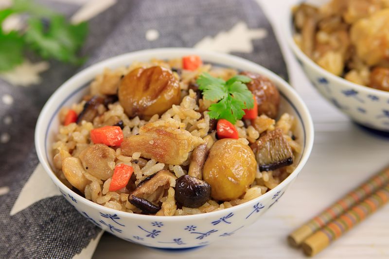 栗子嫩雞炊飯