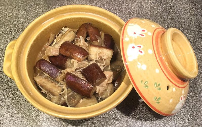 肥肥貓蒜香金菇茄子煲