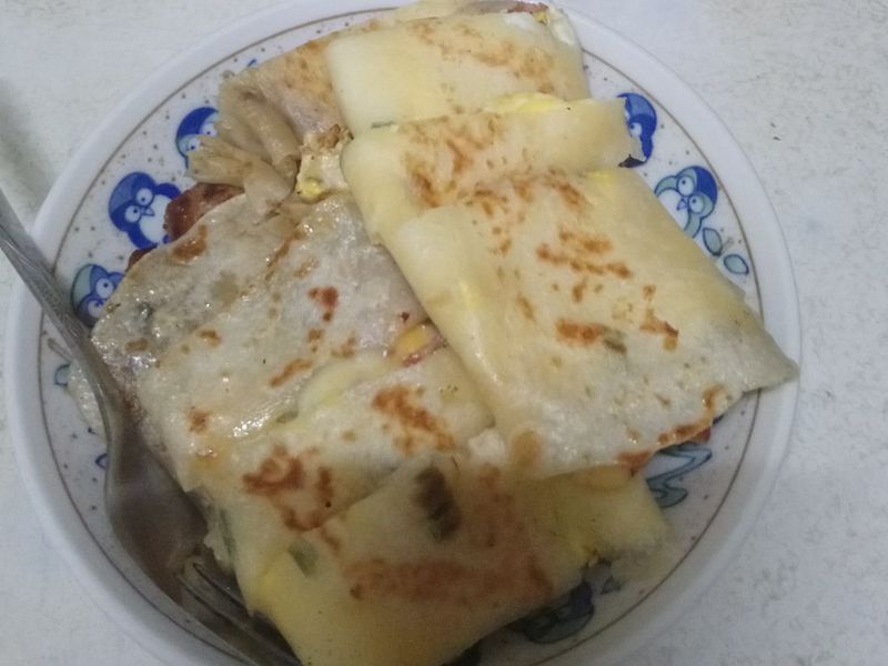 培根芝心蛋餅