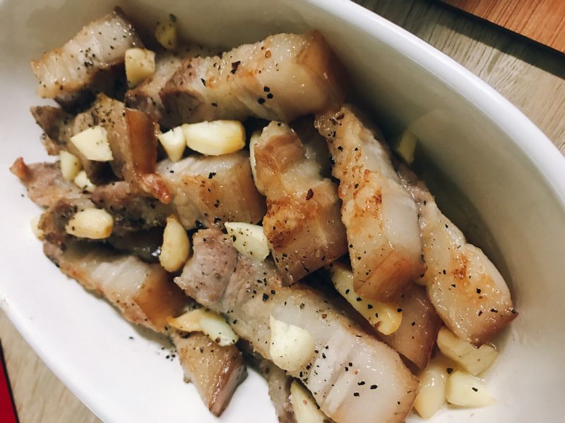 奶油蒜香鹹豬肉（烤箱）