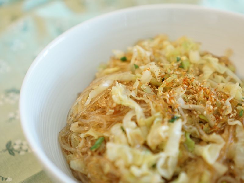高麗菜炒冬粉