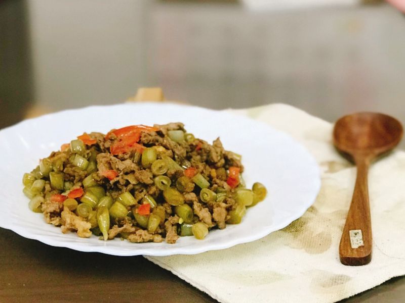 炒酸豆(醃酸四季豆)