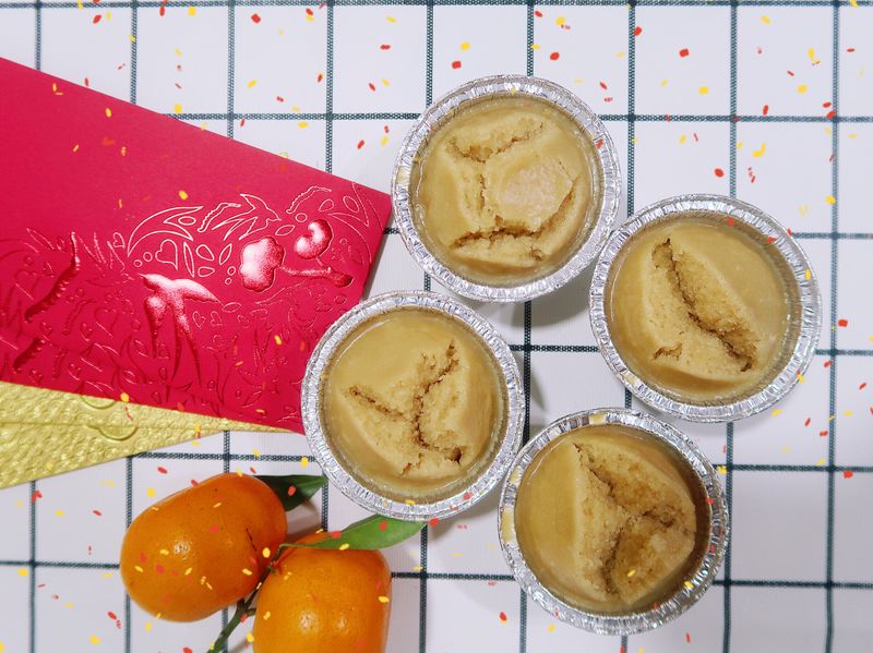 親子料理- 新年黑糖笑口糕