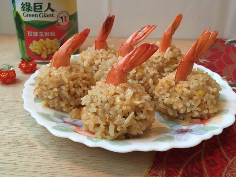 蛟龍運財黃金丸-鮮蝦玉米珍珠丸