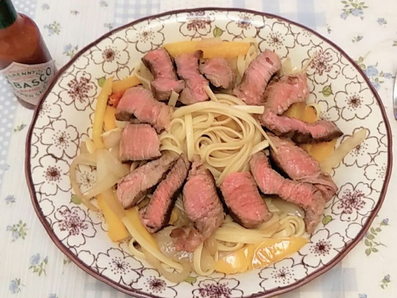 牛排義大利麵