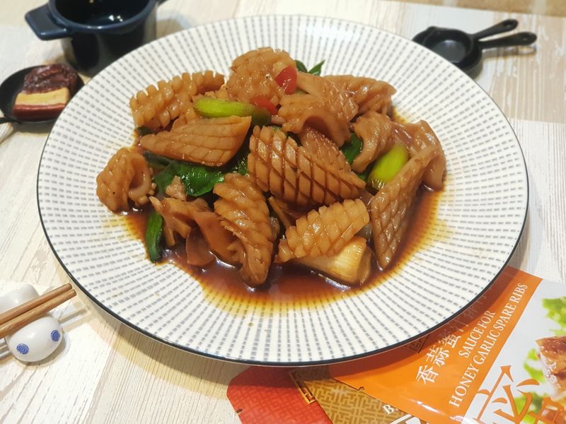 快炒蒜苗魷魚