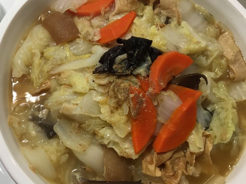 豆皮炒大白菜