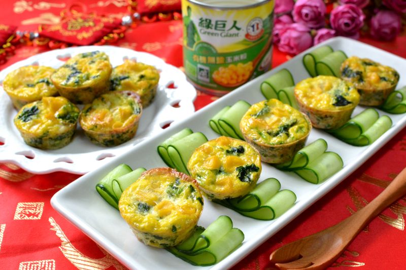 玉米菠菜起司烤蛋