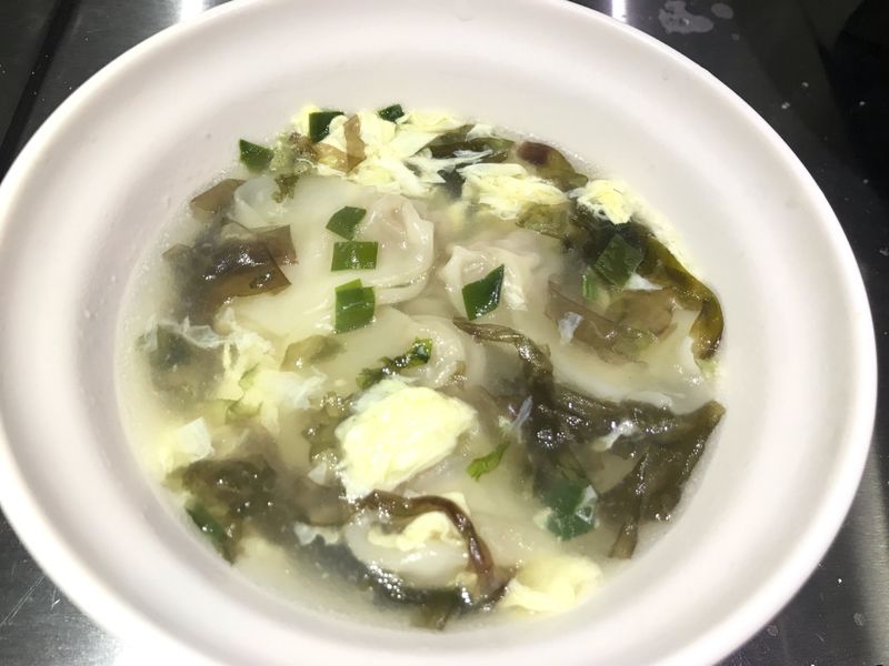 👩🏻‍🍳餛飩紫菜蛋花湯-水餃剩的湯