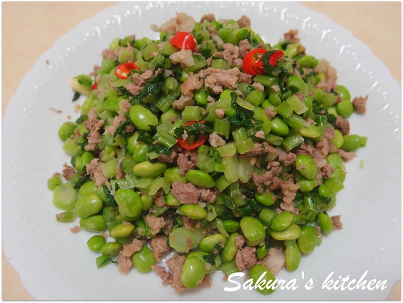 ♥我的手作料理♥雪菜毛豆