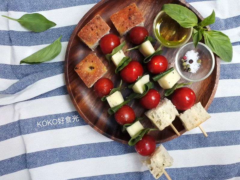 義式卡布里沙拉麵包串(派對野餐開胃菜)