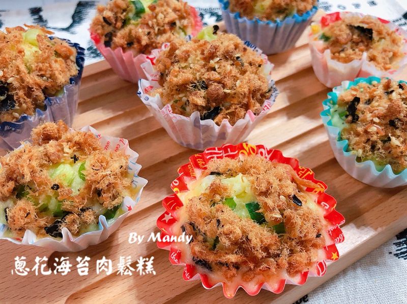 蔥花海苔肉鬆糕【電鍋版】