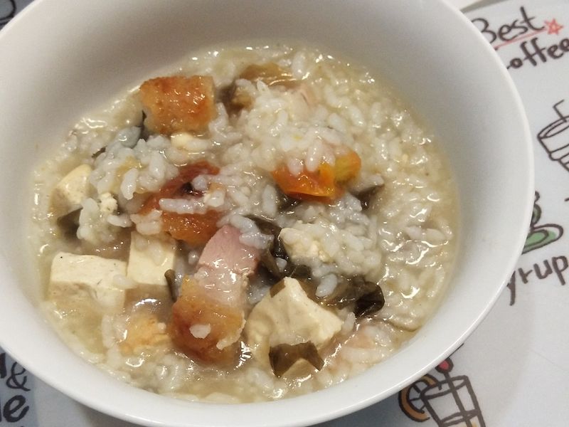 咸菜烧肉粥 (气压锅)