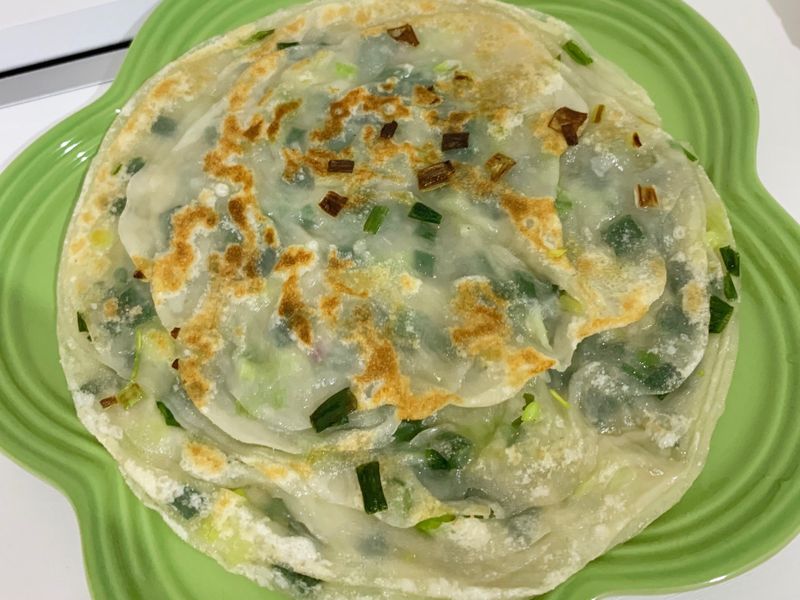 餃子皮蔥油餅