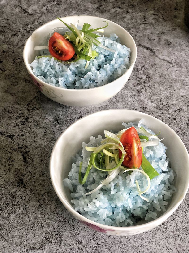 蝶豆花飯