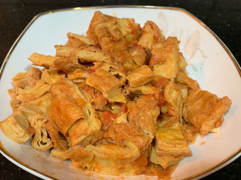 蕃茄燒豆皮