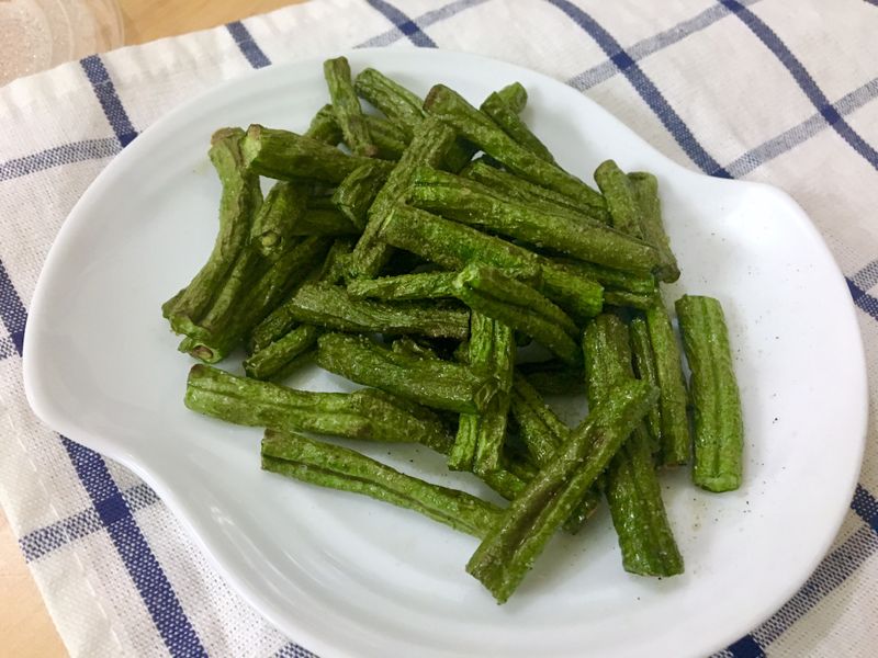 氣炸 蒜香鹽酥四季豆/醜豆