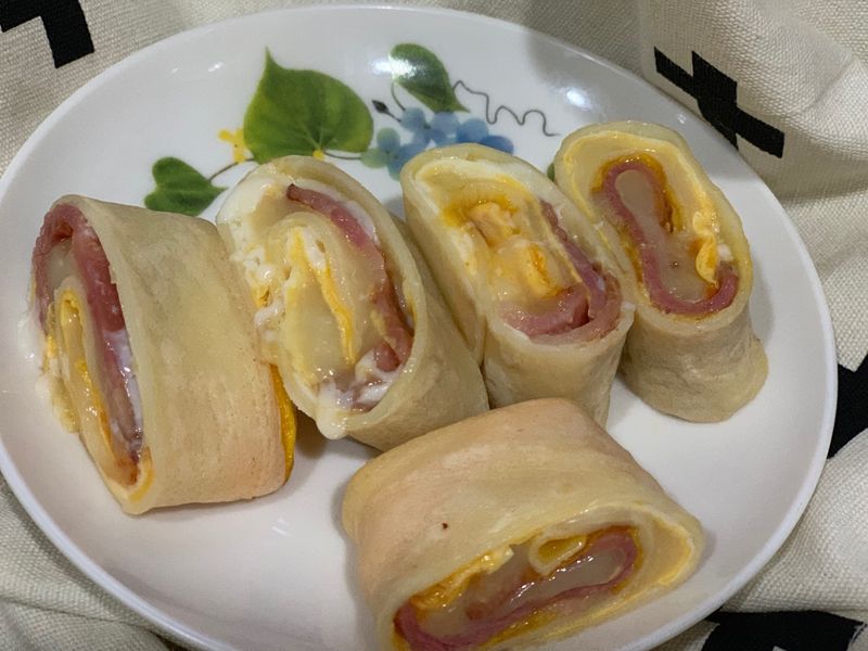 軟Q蛋餅 (一人份早餐作法)