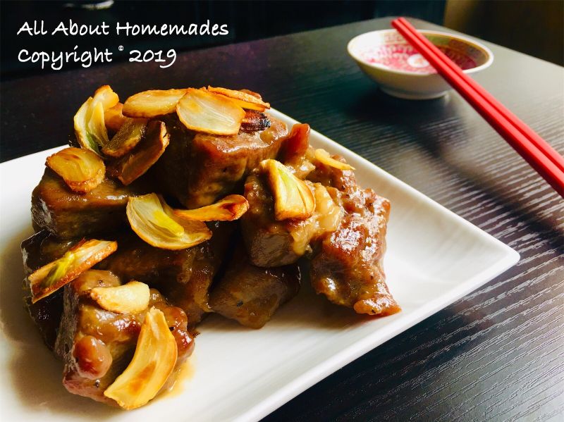 蒜片照燒骰子牛