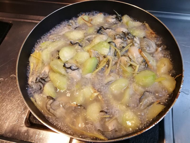薑絲絲瓜煨牡蠣