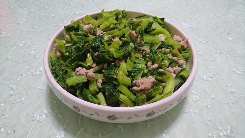 芥菜炒肉末