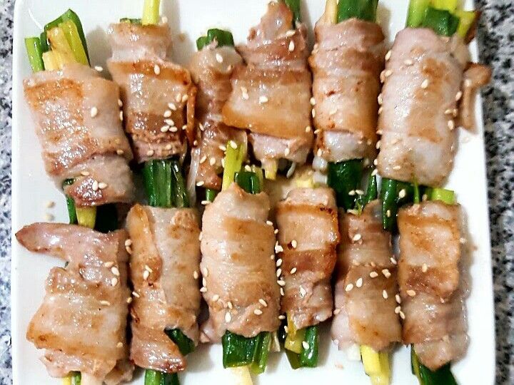 肉片蔥蔥捲